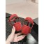 Chanel Camellia Sandals Suede Burgundy 2024