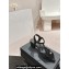 Chanel Camellia Sandals Suede Black 2024