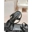 Chanel Camellia Sandals Suede Black 2024