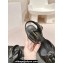 Chanel Camellia Sandals Quilting Leather Black 2024