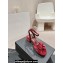 Chanel Velvet Camellia Sandals G45928 Burgundy 2024