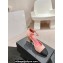 Chanel Crystal Heel Mary Janes G45235 Suede Pink 2024