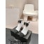 Chanel Heel 7cm Lambskin & Grosgrain Short Boots G45695 White 2024