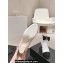 Chanel Heel 7cm Lambskin & Grosgrain Short Boots G45695 White 2024