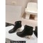 Chanel Heel 7cm Lambskin & Grosgrain Short Boots G45695 Black 2024