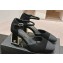 Chanel Crystal Heel Mary Janes G45235 Suede Black 2024