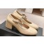Chanel Heel 5cm Lambskin Mary Janes G45777 Beige 2024