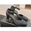 Chanel Crystal Heel Mary Janes G45235 Grosgrain Black 2024