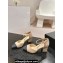 Chanel Crystal Heel Mary Janes G45235 Suede Beige 2024