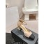 Chanel Crystal Heel Mary Janes G45235 Suede Beige 2024