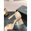 Chanel Crystal Heel Mary Janes G45235 Suede Beige 2024