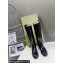 Gucci Heel 2.5cm Buckle-Detail Knee-Length Boots in Brushed Leather Black 2024