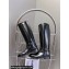 Gucci Heel 2.5cm Buckle-Detail Knee-Length Boots in Brushed Leather Black 2024