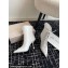 Jimmy Choo Heel 9.5cm Scarlett Ankle Boots in White Nappa Leather 2024