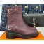Hermes Jaimy ankle boots in calfskin Burgundy 2024