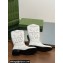 Gucci Heel 4cm Women's Boots with Double G and Studs in Lizard-print Leather White 2024