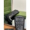Gucci Heel 4cm Women's Boots with Double G and Studs in Lizard-print Leather Black 2024