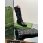Gucci Heel 4cm Women's Boots with Double G and Studs in Lizard-print Leather Black 2024