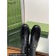 Gucci Heel 4cm Women's Boots with Double G and Studs in Lizard-print Leather Black 2024