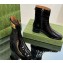 Gucci Heel 3.5cm Women's Retro G Ankle Boots 750494 in Crinkle Patent Leather Black 2024
