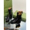 Gucci Heel 3.5cm Women's Retro G Ankle Boots 750494 in Crinkle Patent Leather Black 2024