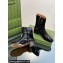 Gucci Heel 3.5cm Women's Retro G Ankle Boots 750494 in Crinkle Patent Leather Black 2024