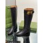 Gucci Heel 3.5cm Women's Retro G Boots in Leather Black 2024