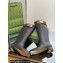 Gucci Heel 3.5cm Women's Retro G Boots in Leather Black 2024