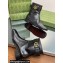 Gucci Heel 3.5cm Women's Ankle Boots with Double G in Crinkle Patent Leather Black 2024