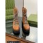 Gucci Women's Lace-up Ankle Boots in Jumbo GG Canvas and Leather Brown 2024