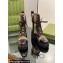 Gucci Women's Lace-up Ankle Boots in Jumbo GG Canvas and Leather Black 2024