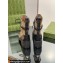 Gucci Women's Lace-up Ankle Boots in Jumbo GG Canvas and Leather Black 2024