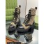 Gucci Women's Lace-up Ankle Boots in GG Canvas and Leather Black 2024