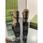 Gucci Women's Lace-up Ankle Boots in GG Canvas and Leather Black 2024