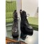 Gucci Women's Lace-up Ankle Boots in Black GG Canvas and Leather Black 2024
