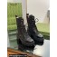 Gucci Women's Lace-up Ankle Boots in Black GG Canvas and Leather Black 2024