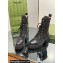 Gucci Women's Lace-up Ankle Boots in Black GG Canvas and Leather Black 2024