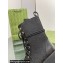 Gucci Women's Lace-up Ankle Boots in Black GG Canvas and Leather Black 2024