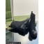 Gucci Heel 4cm Women's Lace-up Ankle Boots in GG Canvas and Leather Black 2024