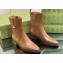 Gucci Heel 4.5cm Women's Horsebit Almond-Toe Ankle Boots in Leather Brown 2024