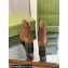 Gucci Heel 4.5cm Women's Horsebit Almond-Toe Ankle Boots in Leather Brown 2024