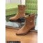 Gucci Heel 4.5cm Women's Horsebit Almond-Toe Ankle Boots in Leather Brown 2024
