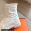 Hermes Fresh Women/Men ankle boots in parachute fabric and calfskin White with shearling lining 2024