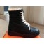 Hermes Fresh Women/Men ankle boots in parachute fabric and calfskin Black with shearling lining 2024