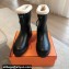 Hermes Journey Women/Men ankle boots in calfskin Black with shearling lining 2024