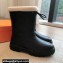 Hermes Journey Women/Men ankle boots in calfskin Black with shearling lining 2024