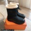 Hermes Journey Women/Men ankle boots in parachute fabric and calfskin Black with shearling lining 2024