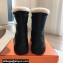 Hermes Journey Women/Men ankle boots in parachute fabric and calfskin Black with shearling lining 2024