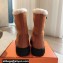 Hermes Journey Women/Men ankle boots in suede calfskin and calfskin Brown with shearling lining 2024