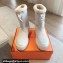 Hermes Journey Women/Men ankle boots in suede calfskin and calfskin Gray with shearling lining 2024